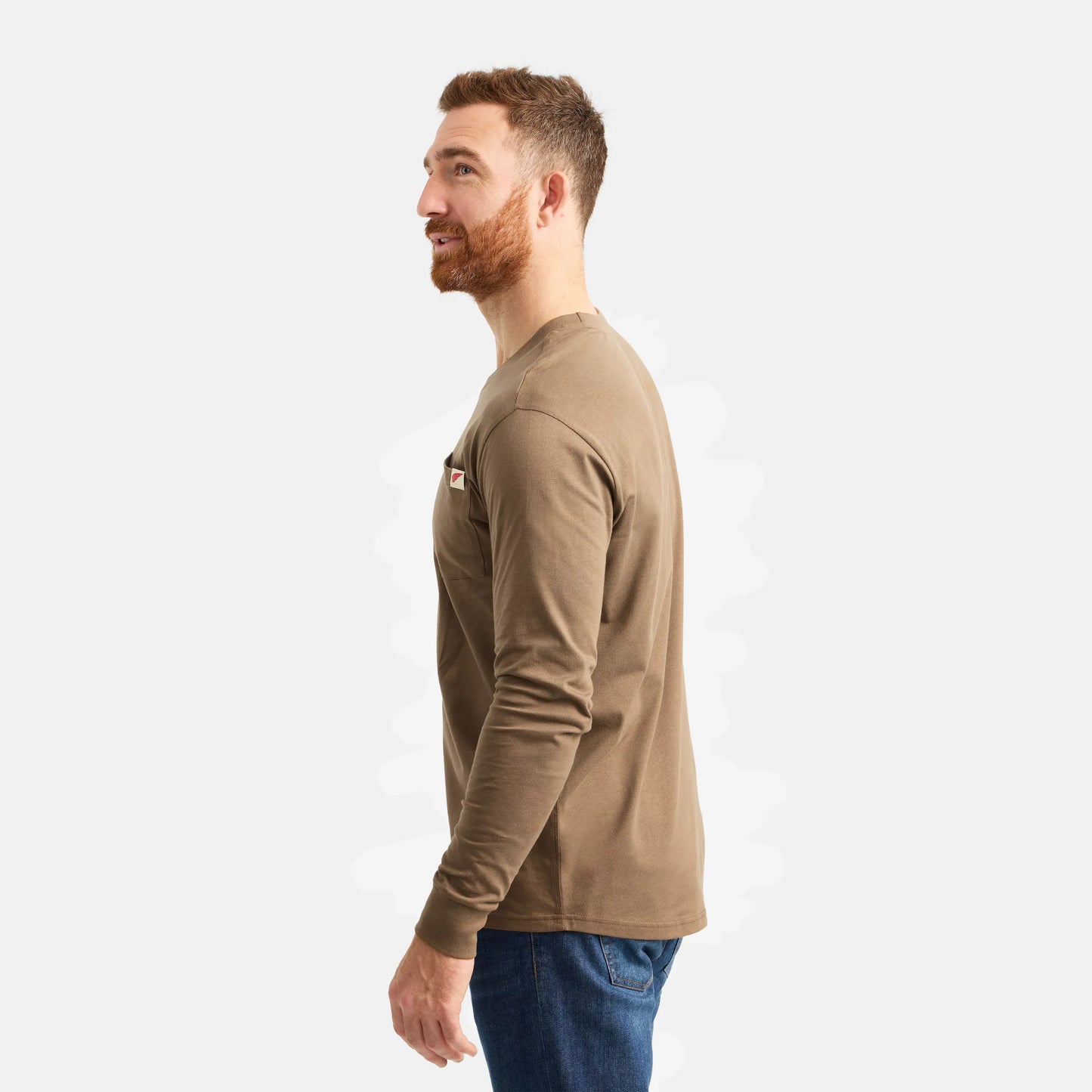 Long Sleeve Classic Pocket Tee in Brown - Red Wing Shoes Men|Apparel