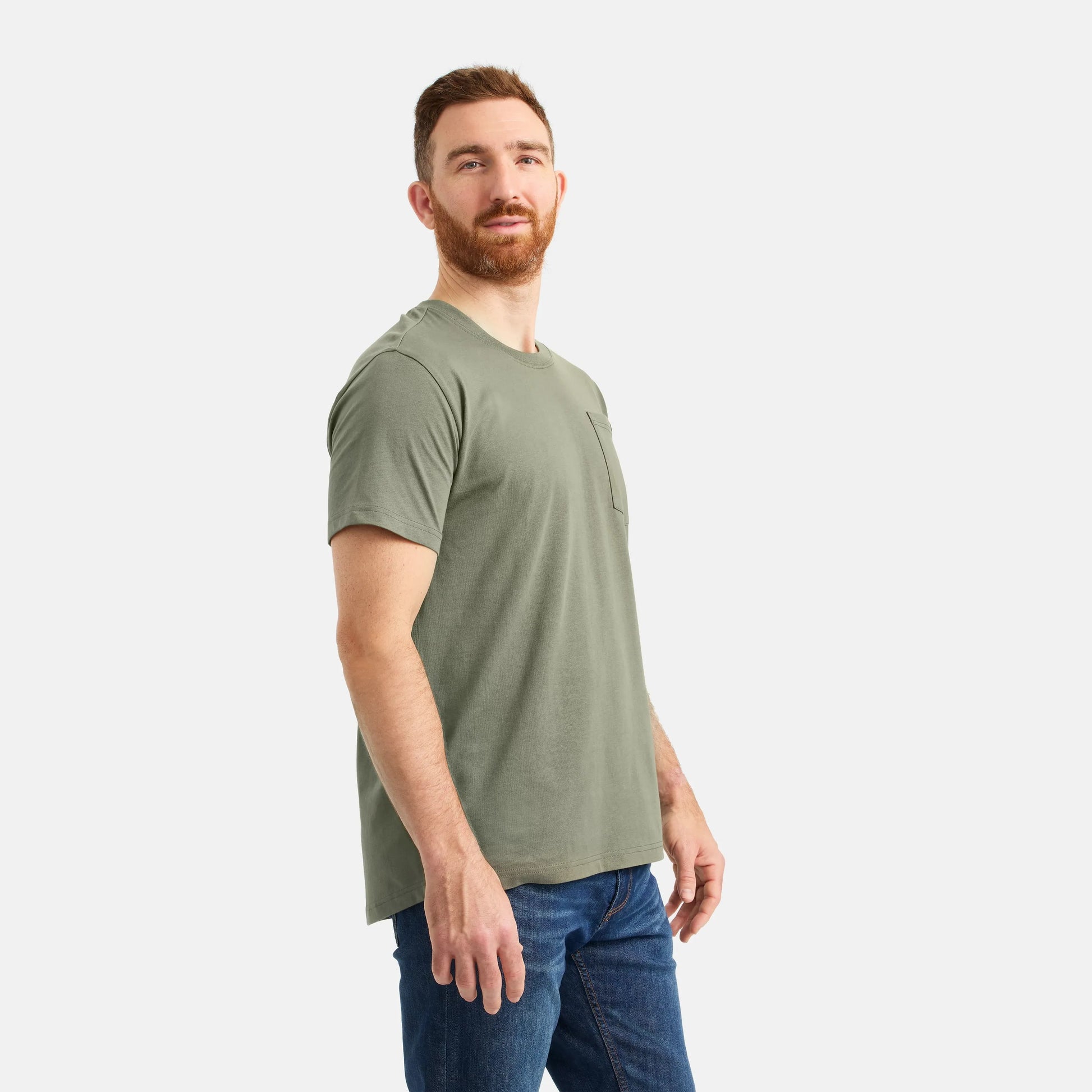 Short Sleeve Pocket T-Shirt in Olive Green 98473 - Red Wing Shoes Men|Apparel