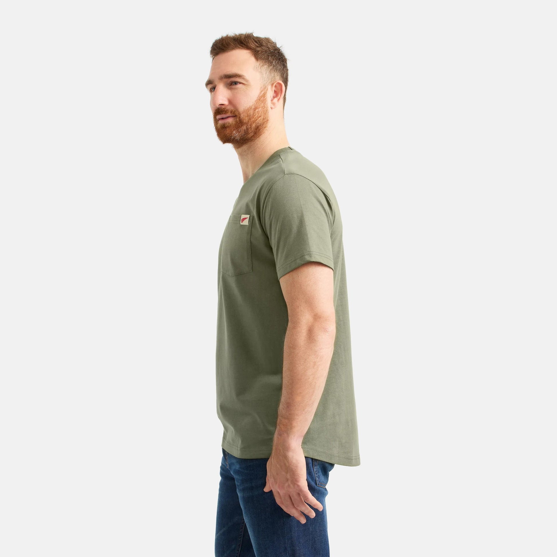 Short Sleeve Pocket T-Shirt in Olive Green 98473 - Red Wing Shoes Men|Apparel