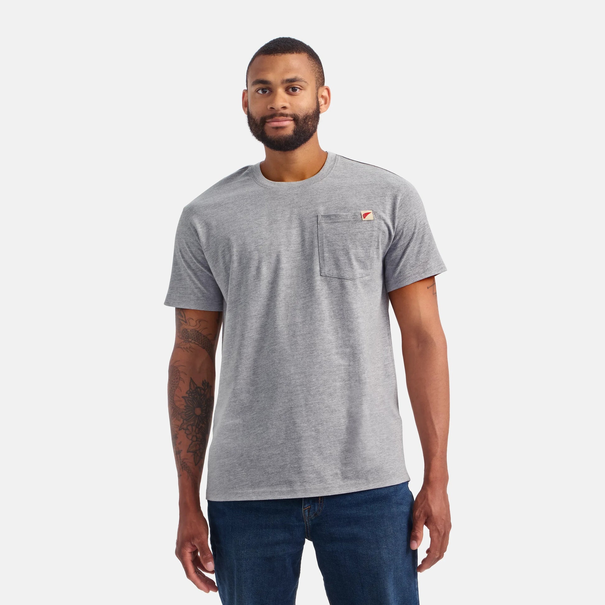 Short Sleeve Pocket T-Shirt in Heather Gray 98469 - Red Wing Shoes Men|Apparel