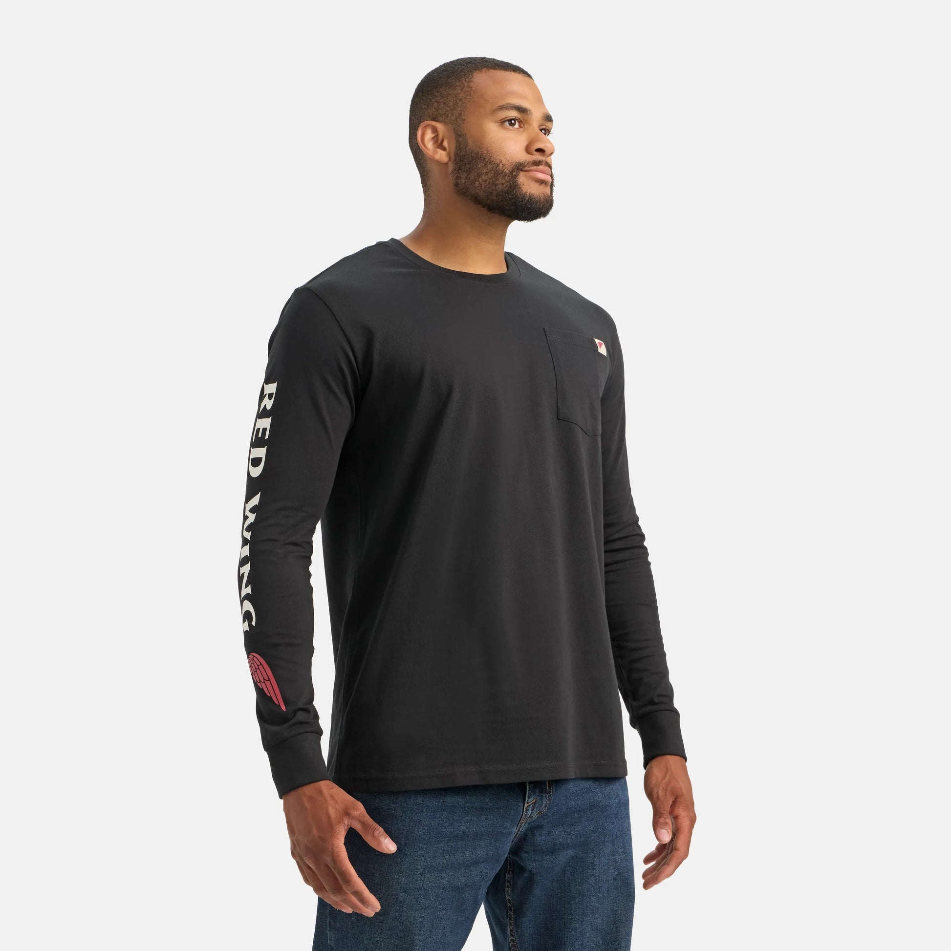 Long Sleeve Classic Pocket Tee in Black 98474 - Red Wing Shoes Men|Apparel