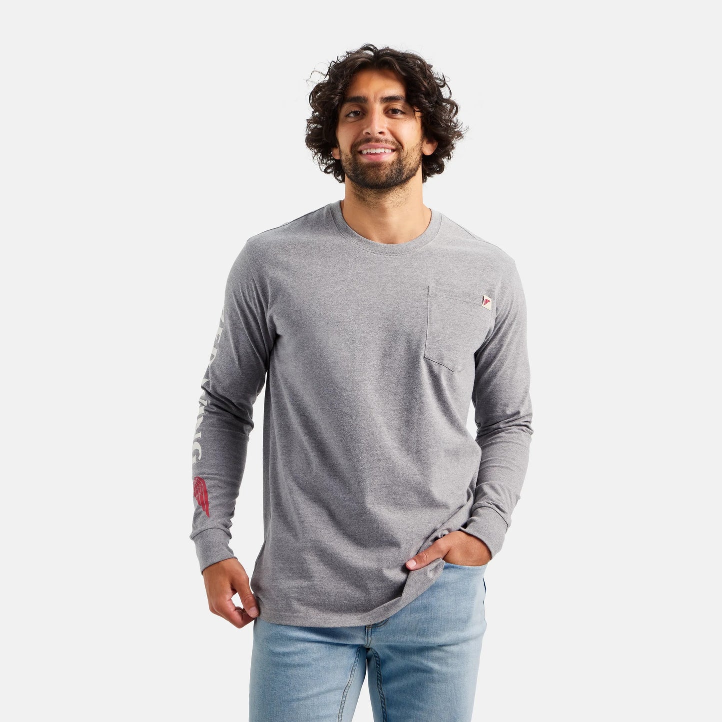 Long Sleeve Classic Pocket Tee in Heather Gray 98475 | Red Wing - Red Wing Shoes Men|Apparel