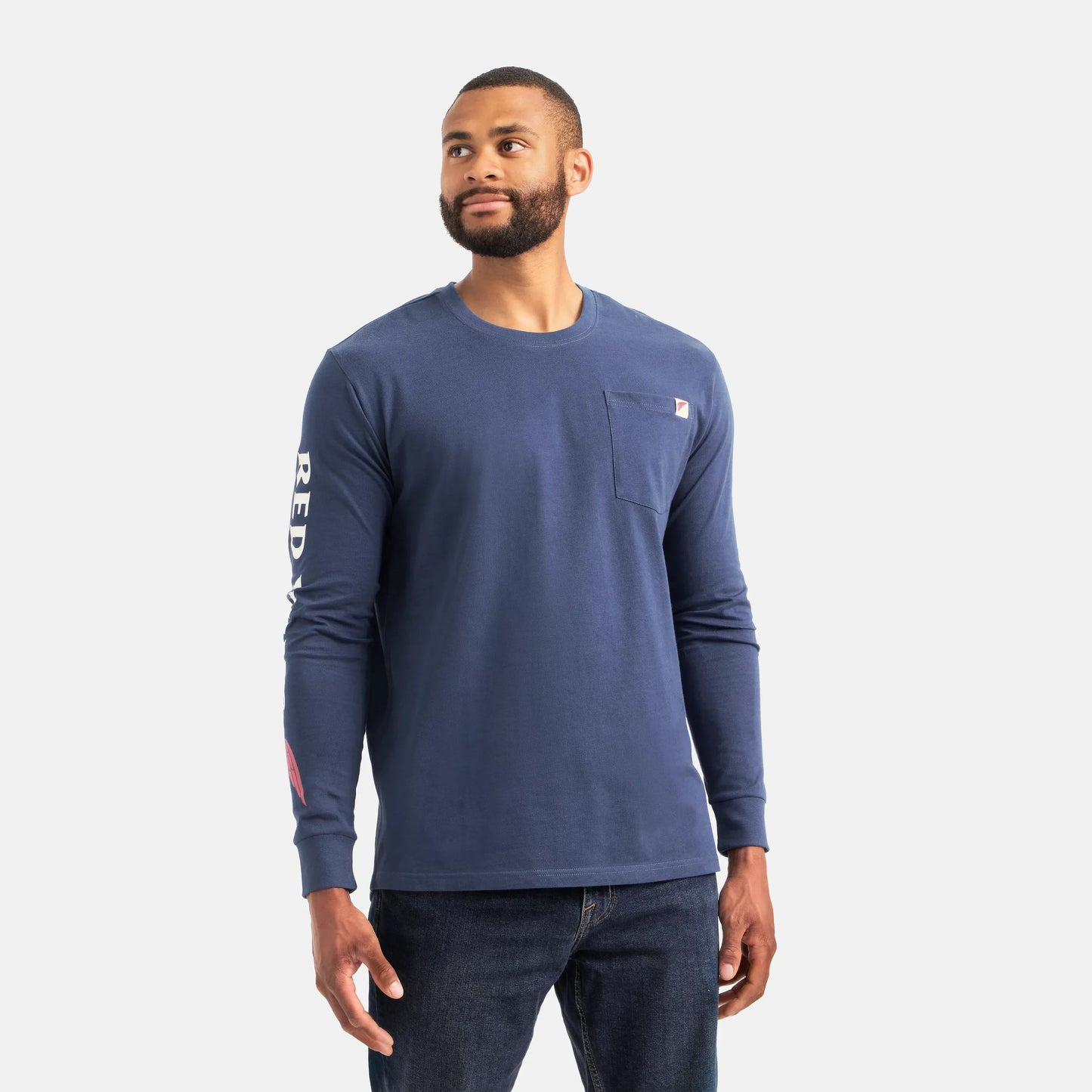 Long Sleeve Classic Pocket Tee in Navy 98476 - Red Wing Shoes Men|Apparel