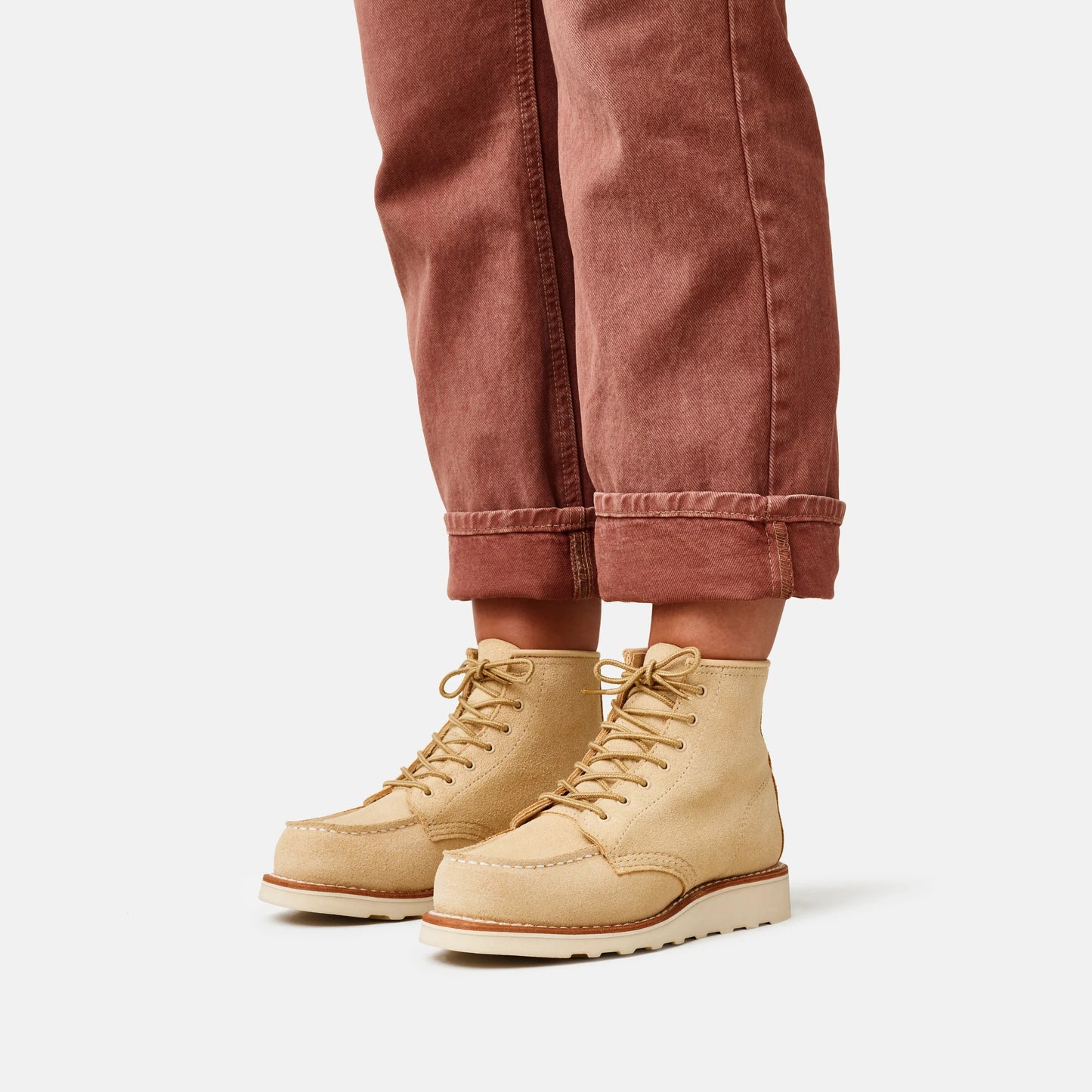 6-Inch Classic Moc Short Boot in Cream Leather 3328 | Red Wing Heritage - Red Wing Shoes Women