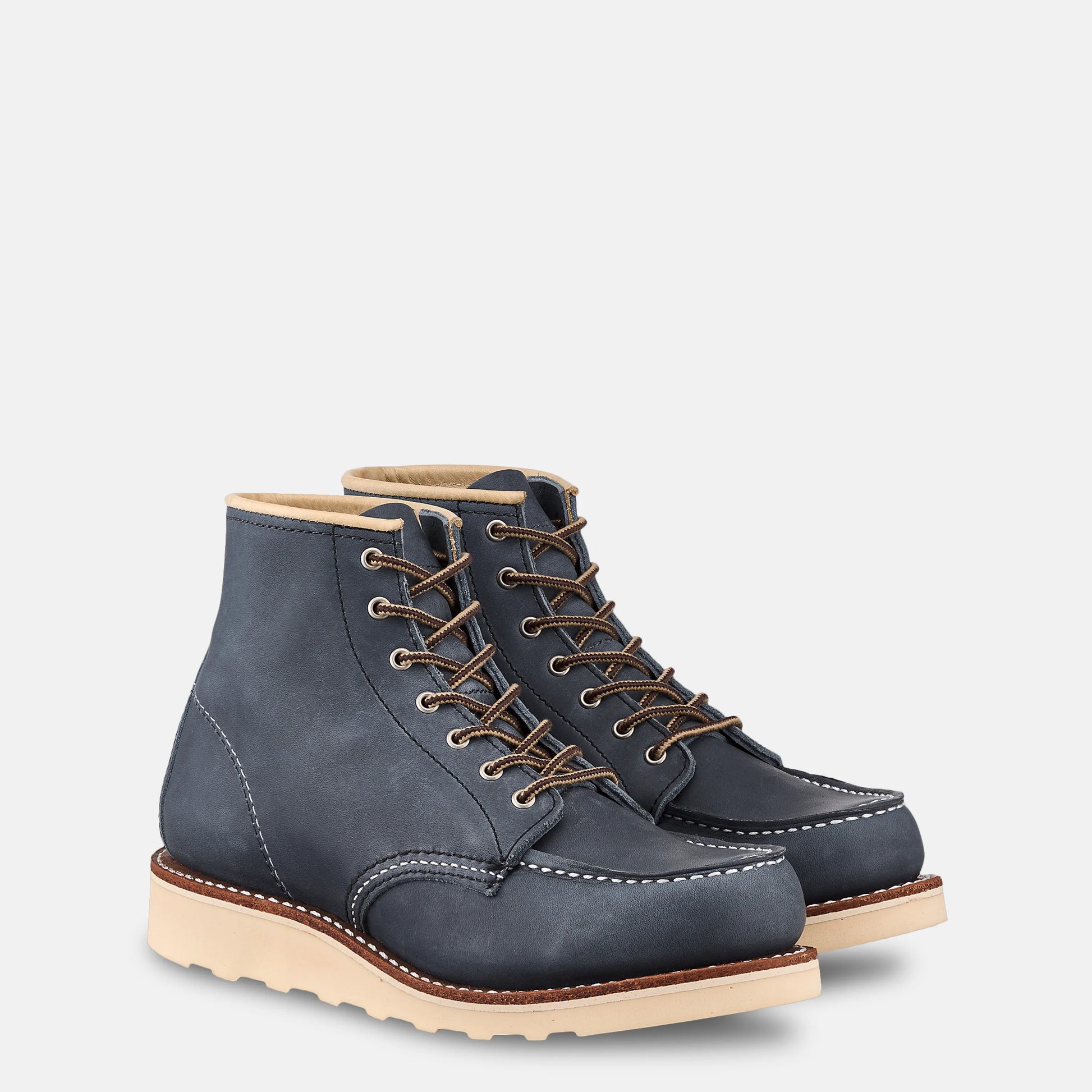 6-Inch Moc Short Boot in Blue Leather 3353 | Red Wing Heritage - Red Wing Shoes Women