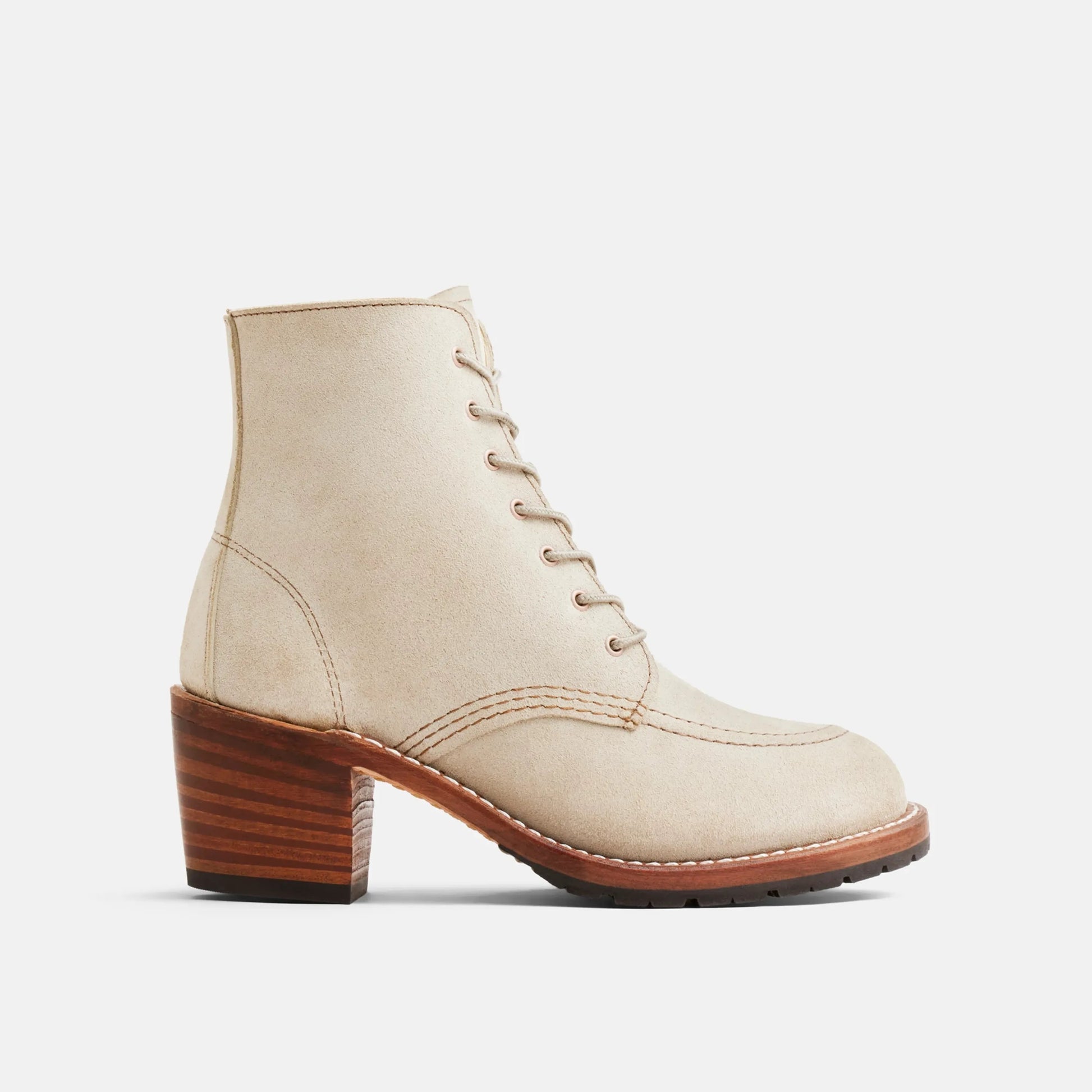 Clara Heeled Boot in White Leather 3409 | Red Wing Heritage - Red Wing Shoes Women