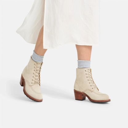 Clara Heeled Boot in White Leather 3409 | Red Wing Heritage - Red Wing Shoes Women