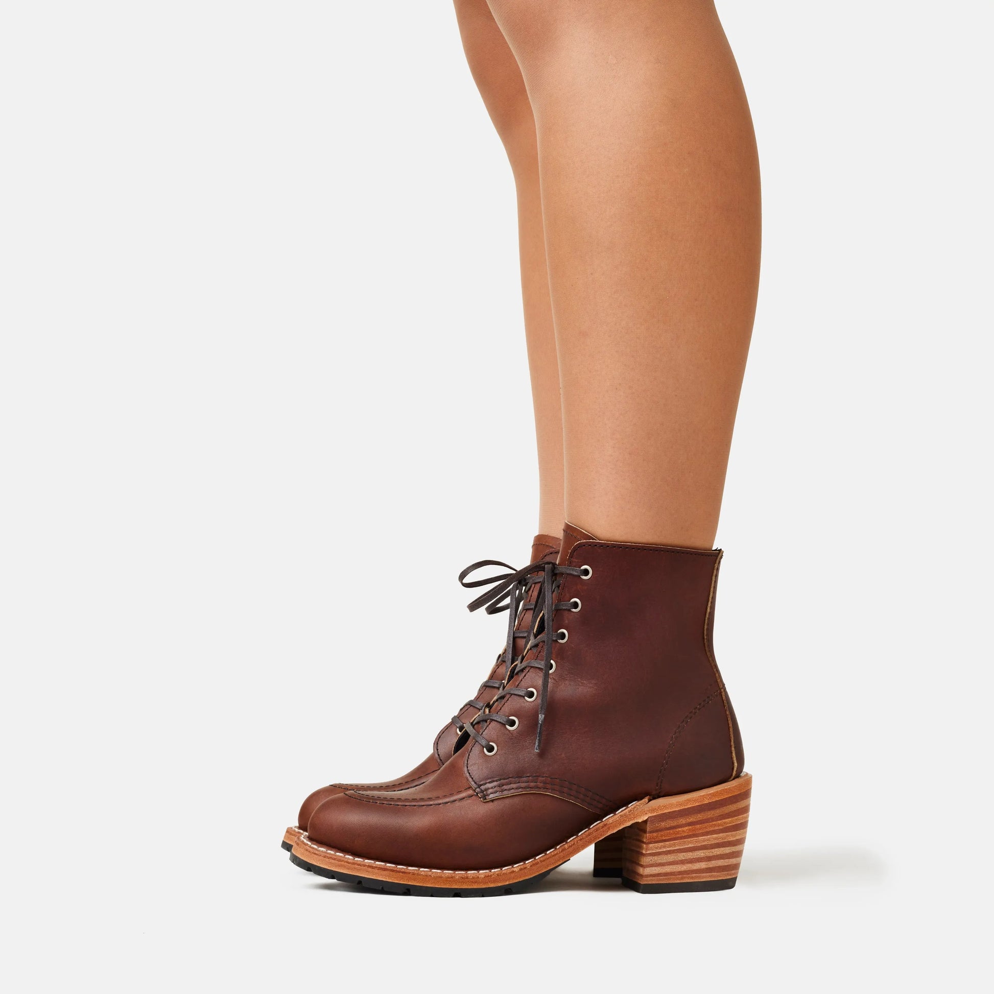 Clara Heeled Boot in Dark Brown Leather 3406 - Red Wing Shoes Women