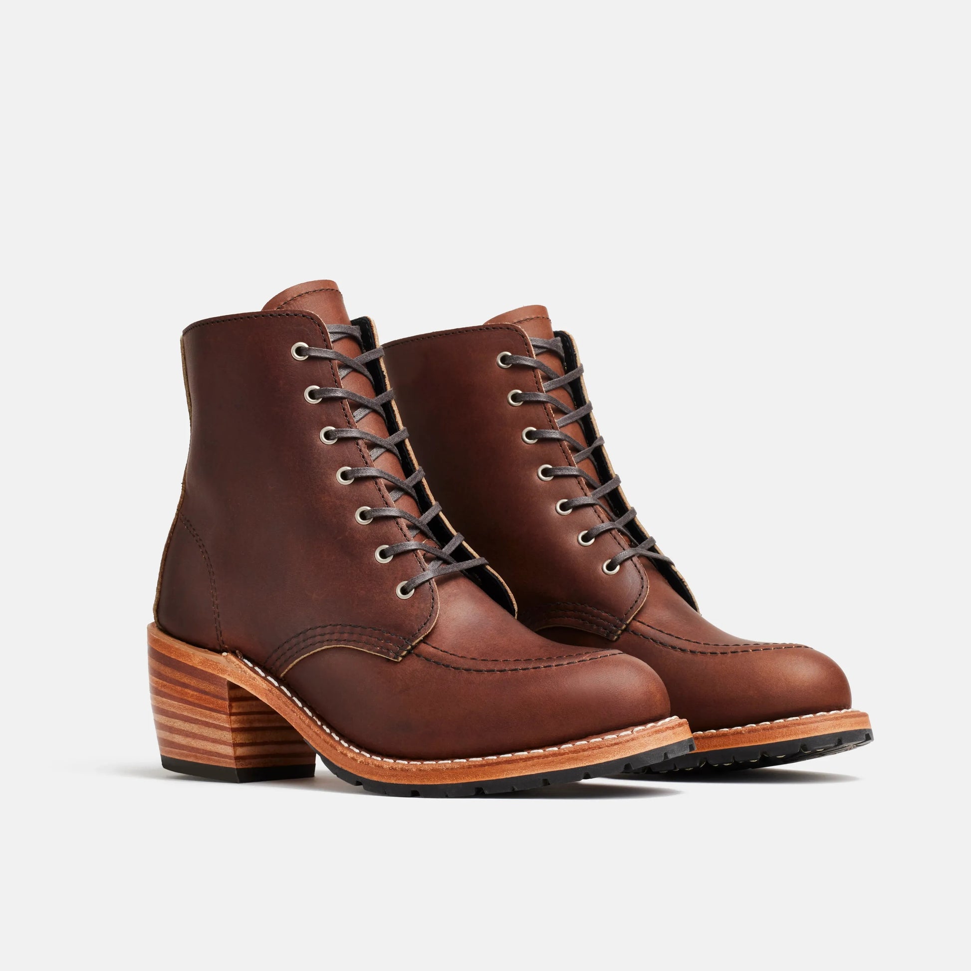 Clara Heeled Boot in Dark Brown Leather 3406 - Red Wing Shoes Women