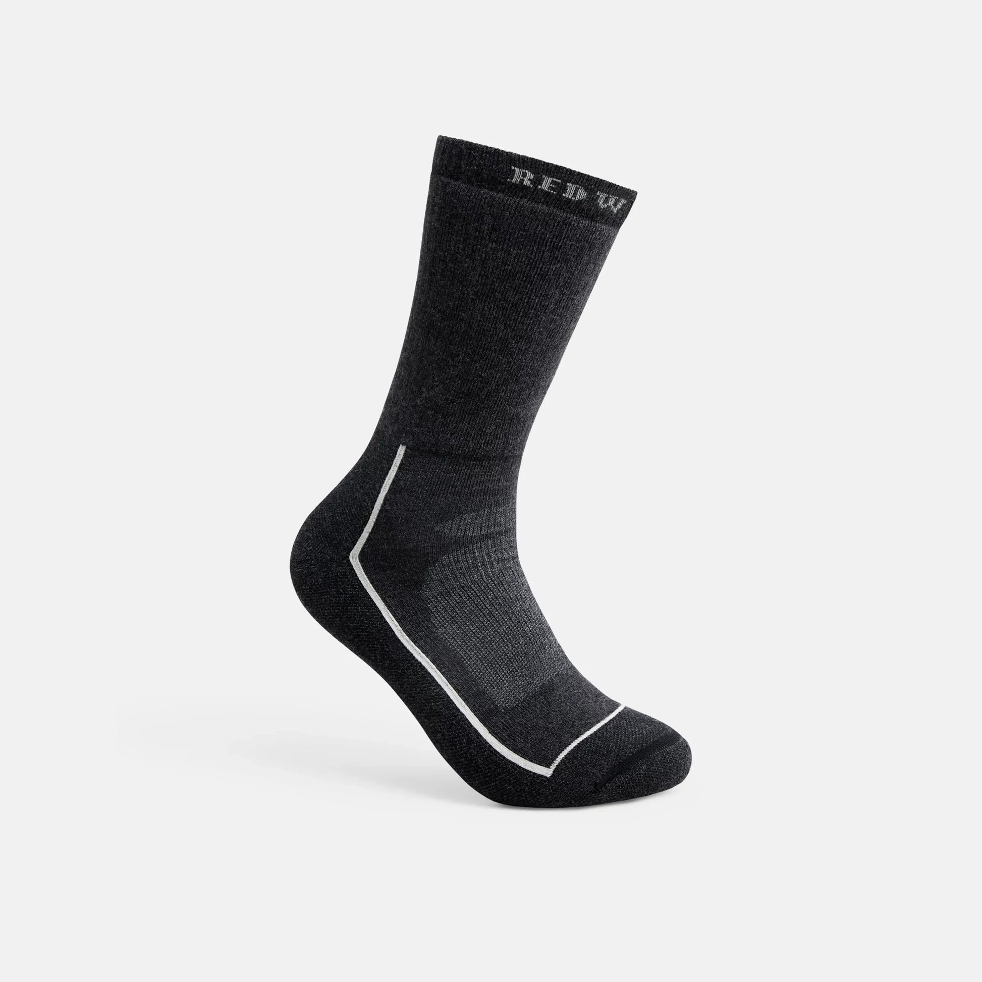 Unisex Steel-Toe Merino Wool Blend Crew Sock in Black 97394 - Red Wing Shoes Apparel