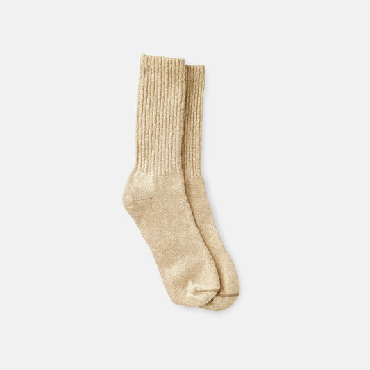 Unisex Cotton Blend Ragg Crew Boot Socks in Over Dyed Cream/Coffee Cotton Blend 97658 | Red Wing Heritage - Red Wing Shoes Apparel