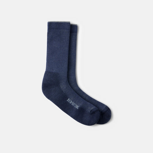 Unisex Merino Wool Blend Crew Sock in Navy - Red Wing Shoes Apparel