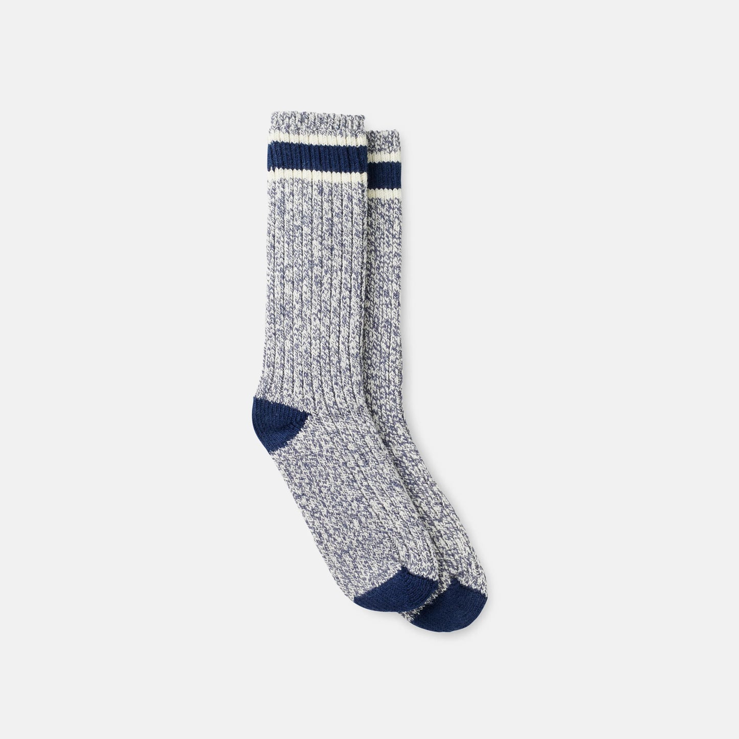 Unisex Wool Blend Ragg Crew Socks in Slate/Navy Wool Blend 97648 | Red Wing Heritage - Red Wing Shoes Apparel