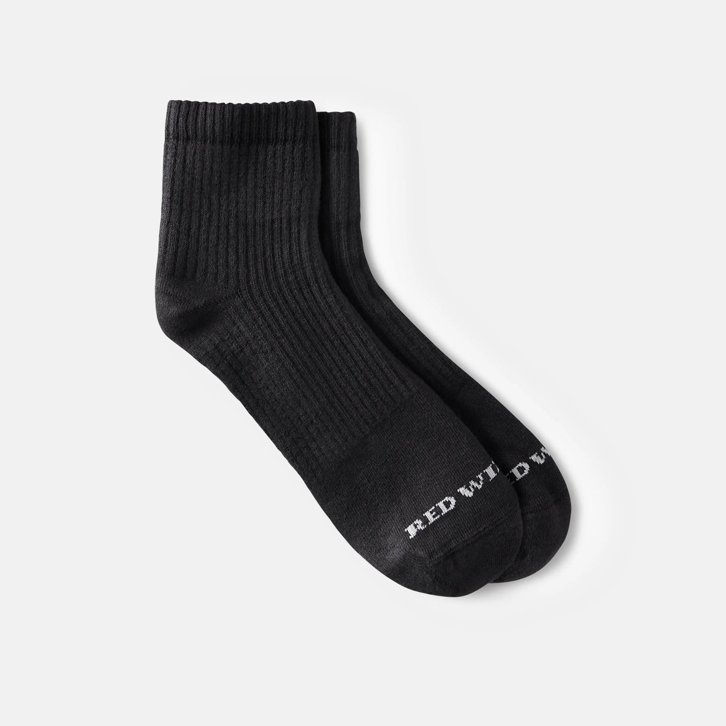 Unisex Cotton Blend Quarter Crew Sock in Black 97264 - Red Wing Shoes Apparel