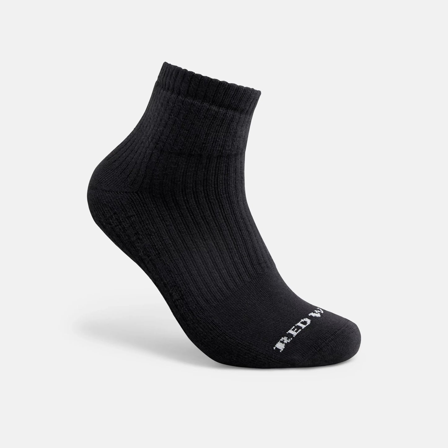 Unisex Cotton Blend Quarter Crew Sock in Black 97264 - Red Wing Shoes Apparel