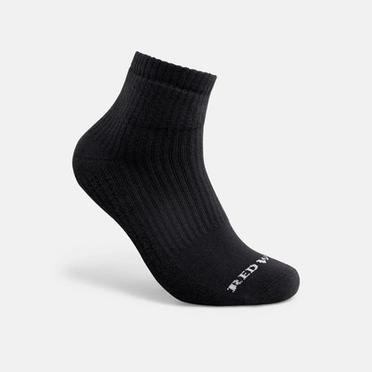 Unisex Cotton Blend Quarter Crew Sock in Black 97264 - Red Wing Shoes Apparel