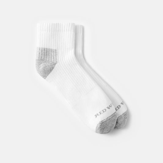 Unisex Cotton Blend Quarter Crew Sock in White 97263 - Red Wing Shoes Apparel