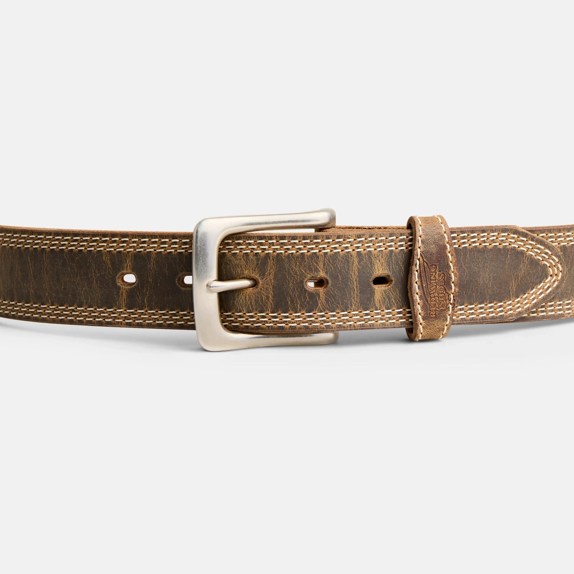 Red Wing Triple Stitch Leather Belt in Brown 96548 - Red Wing Shoes Apparel